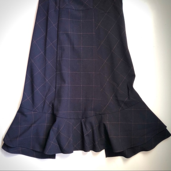 Sz 2 Moulinette Soeurs Navy Pinstripe Dress - Picture 3 of 5